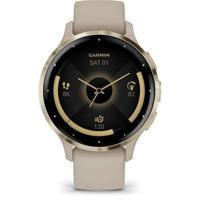GARMIN Venu 3S GPS Smartwatch, 30,4 mm (1,2), zacht goudkleurig staal, linnen kast en linnen siliconen band