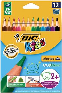 Bic kleurpotlood Ecolutions Evolution Triangle 12 potloden in een kartonnen etui