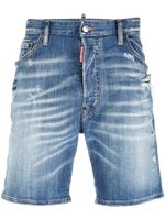 DSQUARED2 short en jean à effet usé - Bleu - thumbnail