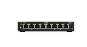 NETGEAR GS308-300PES netwerk-switch Unmanaged L2 Gigabit Ethernet (10/100/1000) Zwart