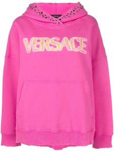 Versace hoodie à logo imprimé - Rose