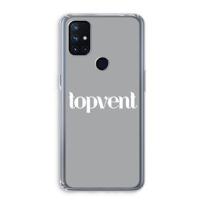 Topvent Grijs Wit: OnePlus Nord N10 5G Transparant Hoesje