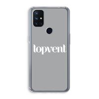 Topvent Grijs Wit: OnePlus Nord N10 5G Transparant Hoesje
