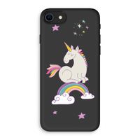 Regenboog eenhoorn: iPhone SE 2020 Biologisch afbreekbaar hoesje