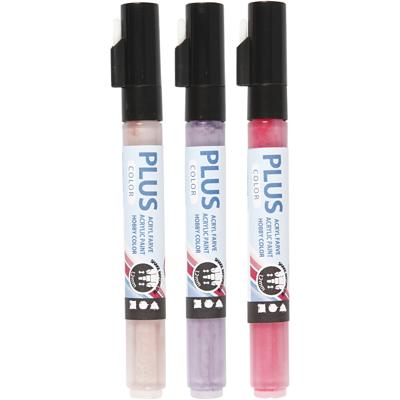 Creativ Company Plus color verfstiften - fuchsia,dusty rose,donker lila