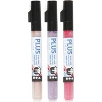 Creativ Company Plus color verfstiften - fuchsia,dusty rose,donker lila