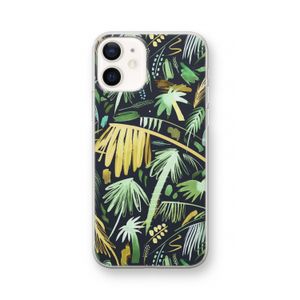 Tropical Palms Dark: iPhone 12 Transparant Hoesje