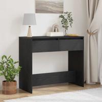 Wandtafel 89x41x76,5 cm spaanplaat zwart eikenkleurig