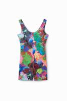 Slim fit sportjumpsuit met bloemenprint - MATERIAL FINISHES - XL