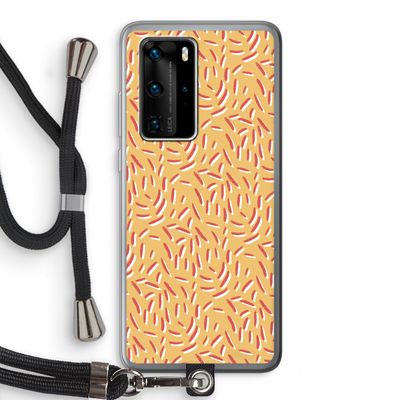 Camouflage: Huawei P40 Pro Transparant Hoesje met koord