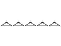 LIVARNO home Kledinghangers 5 stuks (Zwart)