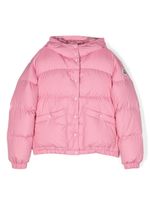 Moncler Enfant doudoune Ebre à patch logo - Rose - thumbnail