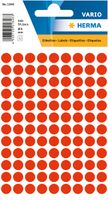 HERMA Universele etiketten Ø 8 mm rond fluor rood papier mat 540 st. - thumbnail
