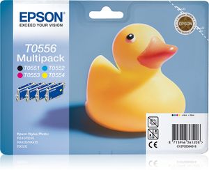 Huismerk Epson T0556 Inktcartridges Multipack (zwart + 3 kleuren)