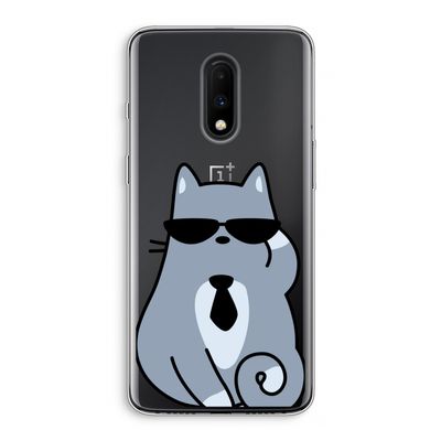 Cool cat: OnePlus 7 Transparant Hoesje