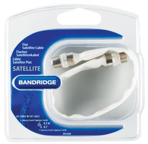 Bandridge Antennekabel Plat F-Connector Female naar F-Connector Female | 0.2 m | 1 stuks - BVL9500 BVL9500