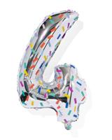 HEMA Folieballon Cijfer 4 Confetti XL HEMA Folieballon Cijfer 4 Confetti XL