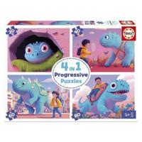 Set van 4 Puzzels Educa Friendly Dinosaurs