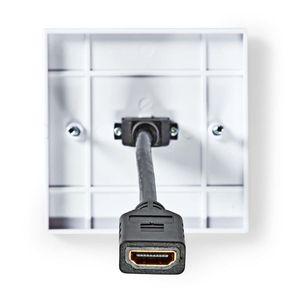 Nedis HDMI Wandcontactdoos | Zwart | Verguld | 1 stuks - CVGP34950WT CVGP34950WT