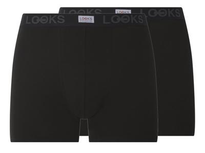 LOOKS by Wolfgang Joop Set van 2 heren boxers (Zwart, XL)