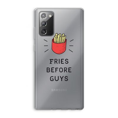 Fries before guys: Samsung Galaxy Note 20 / Note 20 5G Transparant Hoesje