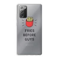 Fries before guys: Samsung Galaxy Note 20 / Note 20 5G Transparant Hoesje