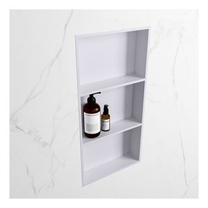 Wandnis Solid Surface Easy | In- en opbouw | 30x60x8 cm | 3 vakken | Cale