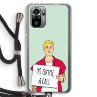 Gimme a call: Xiaomi Redmi Note 10S Transparant Hoesje met koord