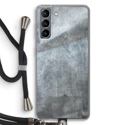Grey Stone: Samsung Galaxy S21 Transparant Hoesje met koord