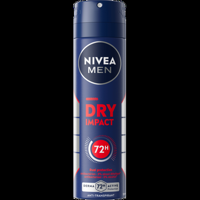 NIVEA MEN Dry Impact AntiTranspirant Spray 150ml Deodorant 72 uur bescherming Alcoholvrij en antibacterieel bij Jumbo