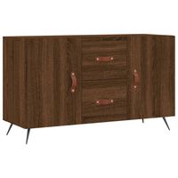The Living Store Dressoir - bruineiken - 100 x 36 x 60 cm - duurzaam hout/metaal