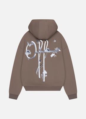 Off The Pitch Phantom Zip Hoodie Heren Bruin - Maat M - Kleur: Bruin | Soccerfanshop