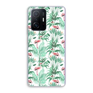Flamingo bladeren: Xiaomi 11T Transparant Hoesje