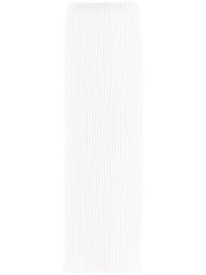 Ferragamo jupe en maille à fente - Blanc