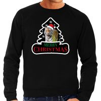 Dieren kersttrui tijger zwart heren - Foute tijgers kerstsweater - thumbnail