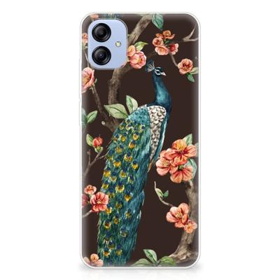 Samsung Galaxy A04e | TPU Hoesje | Pauw met Bloemen