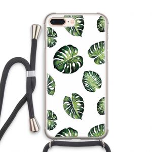 Tropische bladeren: iPhone 7 PLUS Transparant Hoesje met koord