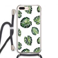 Tropische bladeren: iPhone 7 PLUS Transparant Hoesje met koord