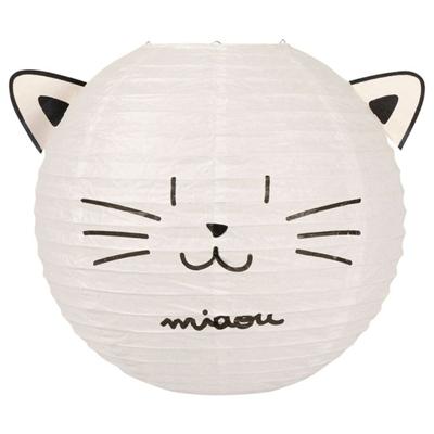 Japanse bol lampion - Kat/Poes thema - D35 cm - Sint Maarten lampion - Tuinfeest - Versiering