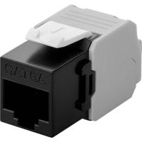 Goobay Goobay 90692 Keystone Modul RJ45 Kupplung CAT6 A Verbinder RJ 45 Stecker Schwarz RJ45-inbouwmodule Keystone CAT 6A