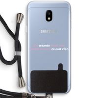 uw waarde daalt niet: Samsung Galaxy J3 (2017) Transparant Hoesje met koord