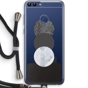 Marmeren cirkels: Huawei P Smart (2018) Transparant Hoesje met koord