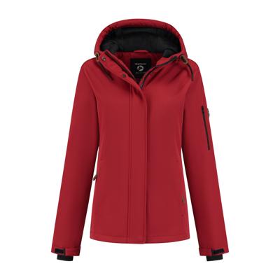 Travelin' Vrouwen - Softshell jacket - Rood - Maat XL Travelin' Vrouwen - Softshell jacket - Rood - Maat XL