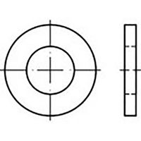 TOOLCRAFT Onderlegring 3 mm 6 mm Staal 1000 stuk(s) TO-6865677