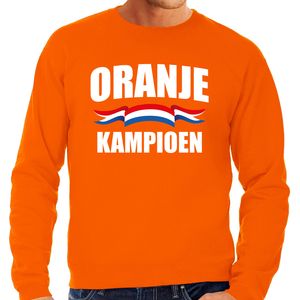 Grote maten oranje fan sweater / trui Holland oranje kampioen EK/ WK voor heren 4XL  -