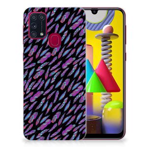 Samsung Galaxy M31 TPU bumper Feathers Color