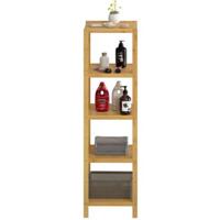 Alpina Badkamer/keuken rek - 5-laags - 33 x 32 x 141 cm - naturel - bamboe hout