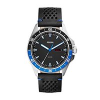 Horlogeband Fossil FS5321 Leder Zwart 22mm