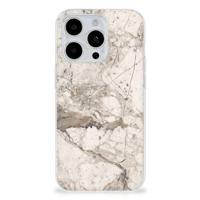 iPhone 15 Pro Max | TPU | Siliconen hoesje | Marmer Beige
