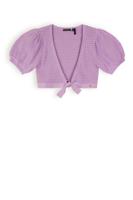 NoNo Meisjes vest gebreid croped - Azra - Galaxy lilac